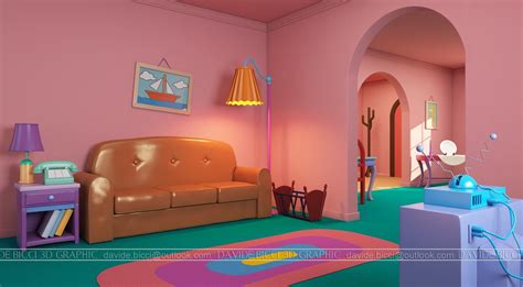a living room with pink walls and green carpeted flooring is shown in this image