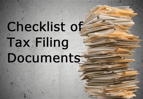 Checklist of Tax Filing Documents | robergtaxsolutions.com