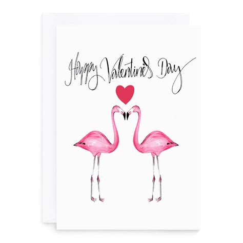 Flamingo Valentines Card in 2021 | Valentines cards, Valentines watercolor, Valentine's day ...