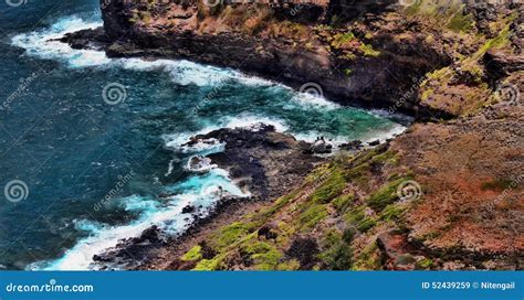 Kauai Cliffs stock image. Image of shores, beach, tide - 52439259