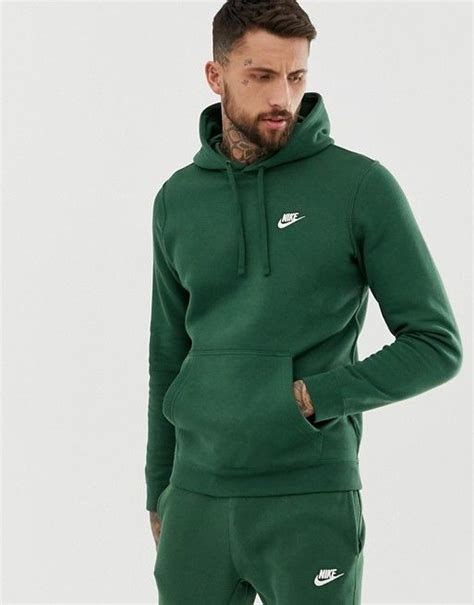 Nike Club Hoodie In Green | ASOS | Nike clothes mens, Nike sweats ...