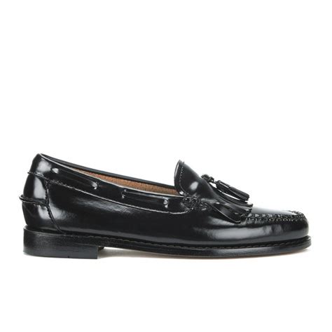 Bass Weejuns Women's Kiltie Leather Moc Tassle Loafers - Black - Free ...