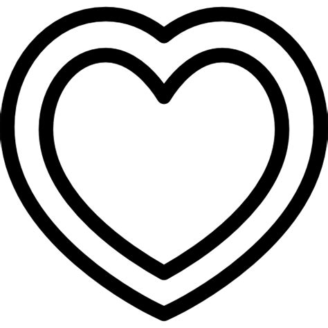 White heart inside black heart icon