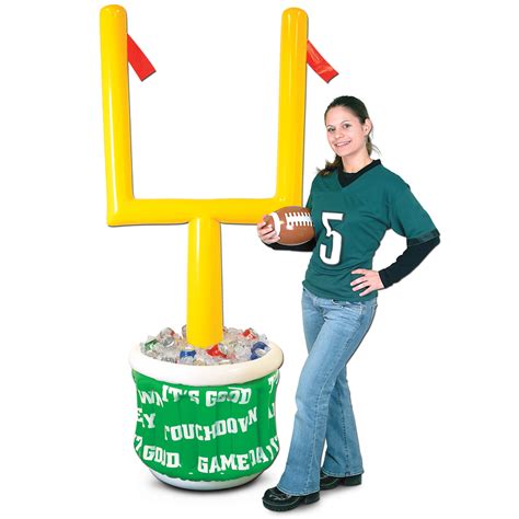 Inflatable Goal Post Cooler with Inflatable Football