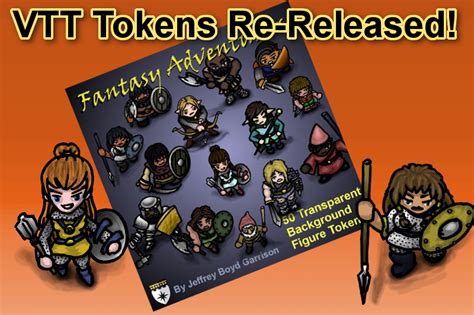 VTT Tokens Fantasy Adventurers by Jeffrey Boyd Garrison