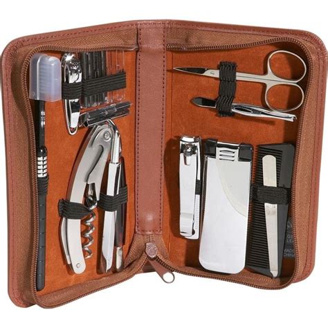 Mens Leather Travel and Grooming Kit | Leather travel, Leather men ...