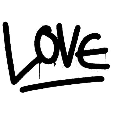 Premium Vector | Graffiti love word sprayed isolated