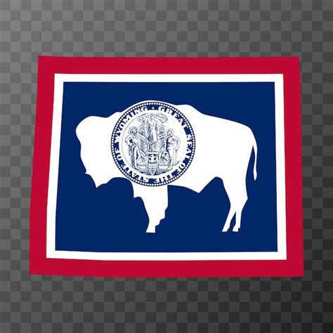 Premium Vector | Wyoming state flag vector illustration