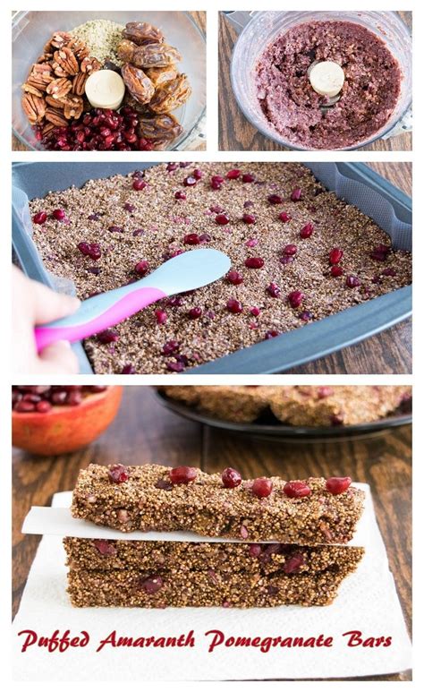 Puffed Amaranth Pomegranate Bars | Food, Amaranth recipes, Amaranth