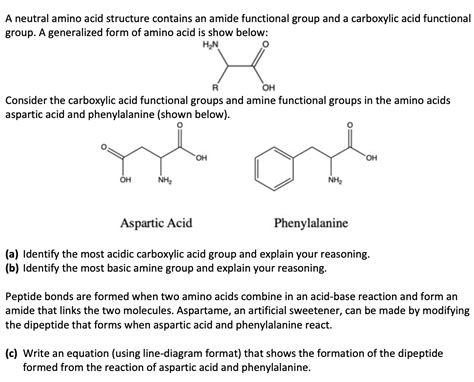 Solved A neutral amino acid structure contains an amide | Chegg.com