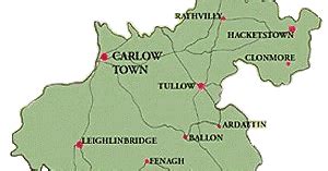 Carlow Map Region City - Map of Ireland City Regional Political