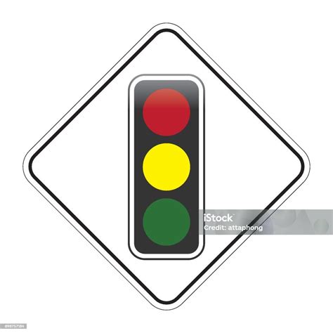 Traffic Signal Symbol Sign Stop Ahead Signs Traffic Light Ahead Warning ...