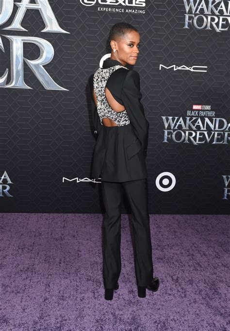 Letitia Wright Suits Up in Blazer & Pointy Boots for ‘Wakanda Forever ...