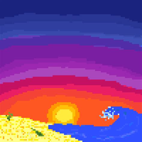 Sunset Beach Pixeljoint Pixel Art Landscape Pixel Art | The Best Porn Website