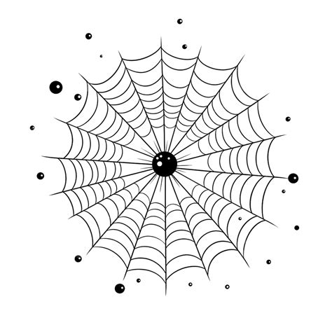 Simple Hand Drawn Spider Web Illustration Cute Gossamer Clipart Halloween Doodle, Spider Logo ...