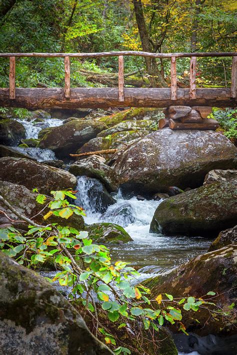 Wooden Bridge over the Stream in Autumn Photograph by Debra and Dave ...