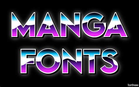 Manga Fonts Text Effect and Logo Design Font