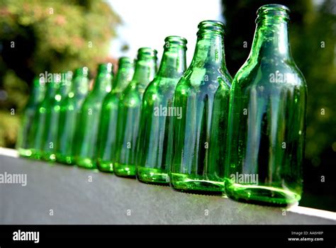 Ten Green bottles Stock Photo - Alamy