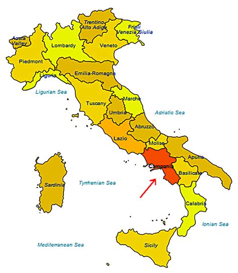 Italy Map Campania