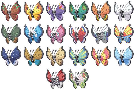 Vivillon Pattern Collection by princess-phoenix on DeviantArt