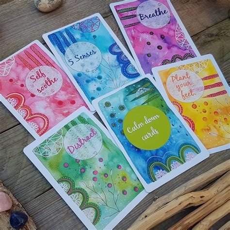 Calm Down Cards Coping Strategy Anxiety Postcards Stress - Etsy