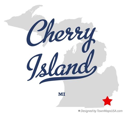 Map of Cherry Island, MI, Michigan