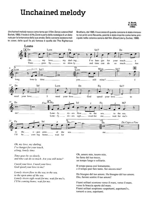 UNCHAINED MELODY Easy Sheet music | Easy Sheet Music