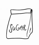 Premium Vector  Sugar Paper Bag Eco Friendly Packaging Doodle Linear sketch template