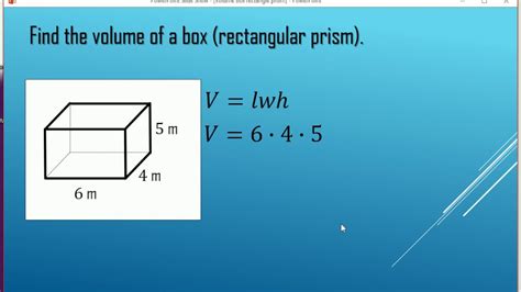 Volume of a rectangular prism - silopefile