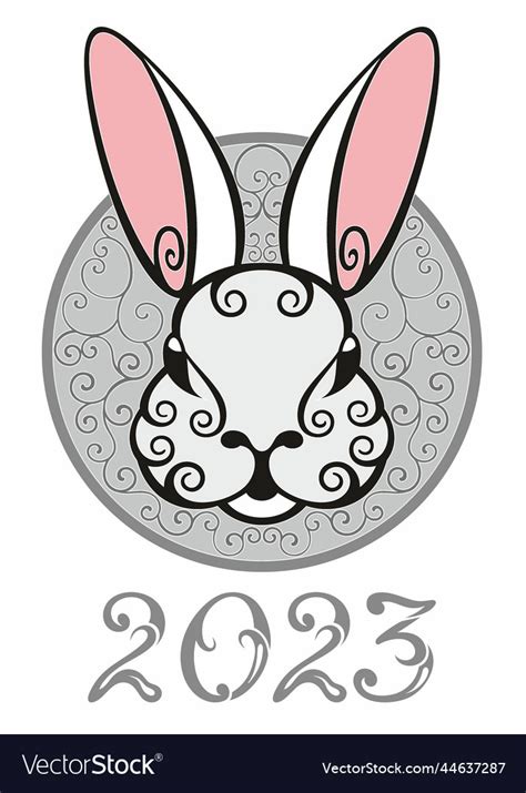 Rabbit zodiac sign Royalty Free Vector Image - VectorStock