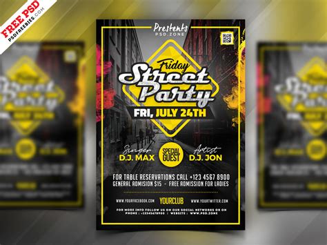 Street Party Flyer Graphics PSD | PSDFreebies.com