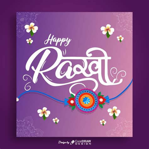 Download Happy Rakhi With Morden Hindi Text And English Greeting Abstract Vector Design Download ...