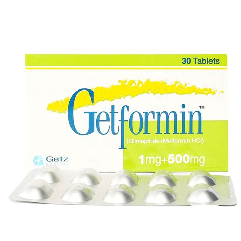 Buy Getz Pharma Getformin 1mg+500mg 30 Ct online in Pakistan | My ...