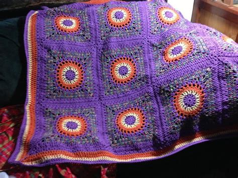 Purple Crocheted Blanket