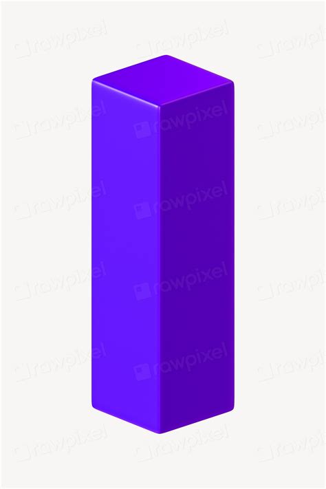 3D purple cuboid clipart, geometric | Premium PSD - rawpixel