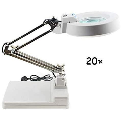 Techtongda 20X Magnifier Light Amplification Table Lamp LED Daylight ...