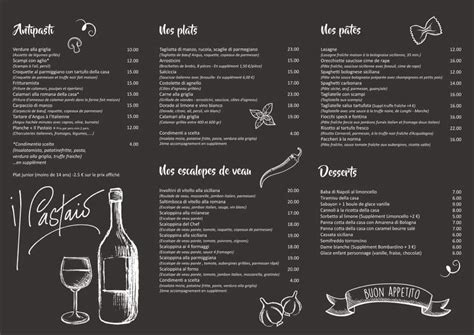 Menu au Ristorante Il Pastaio, Châtelet