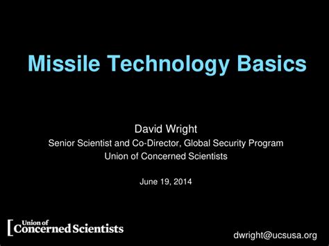 [PPT] - Missile Technology Basics David Wright Senior Scientist and PowerPoint Presentation - 710321