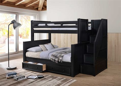 Twin over Full Dillon Bunk w/ Storage Stairs - Trundle - Drawers