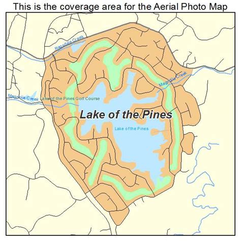 Aerial Photography Map of Lake of the Pines, CA California