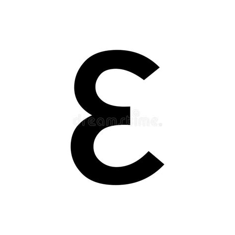 Epsilon Greek Symbol Small Letter Lowercase Font Icon In Circle Round ...