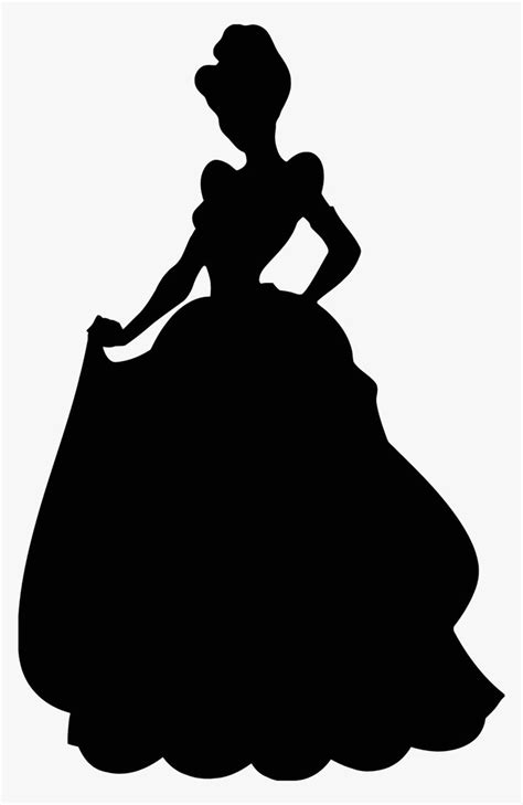 Clip Art Cinderella Silhouette Png - Cinderella Disney Princess Silhouette, Transparent Png ...