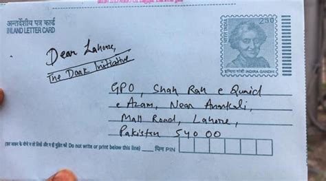 best way to send letter to india