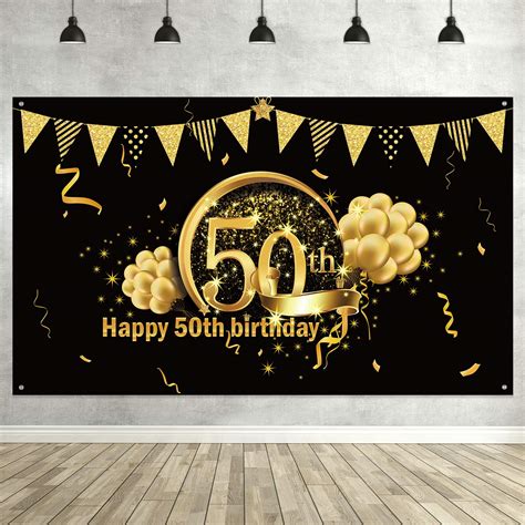 50th Birthday Black And Gold Theme - Theme Image