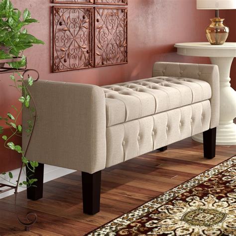 Borba Upholstered Storage Bench | Storage bench, Upholstered storage, Furniture