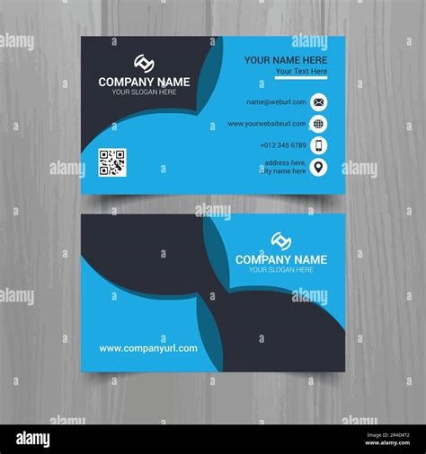 Horizontal Green and deep grey color business card vector template, simple clean layout design ...