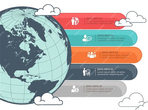 Premium Vector | World map infographic