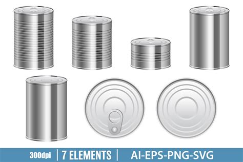 Tin Can Clipart Set Graphic by Emil Timplaru Store · Creative Fabrica