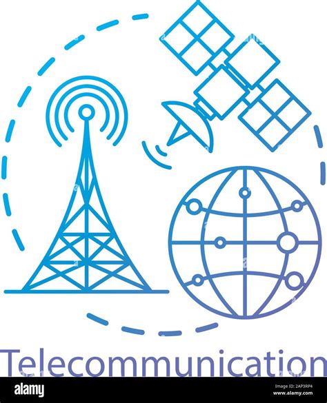 Telecommunication concept icon. Overall wireless network. Satellite ...