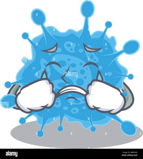 Cartoon character design of andecovirus with a crying face Stock Vector Image & Art - Alamy